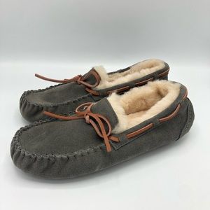 Dearfoams Victoria Genuine Lace Moccasin Slipper